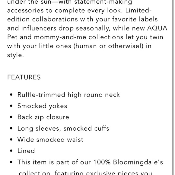 NWT-Smocked Waist Mini Dress Size Small - Picture 4 of 7